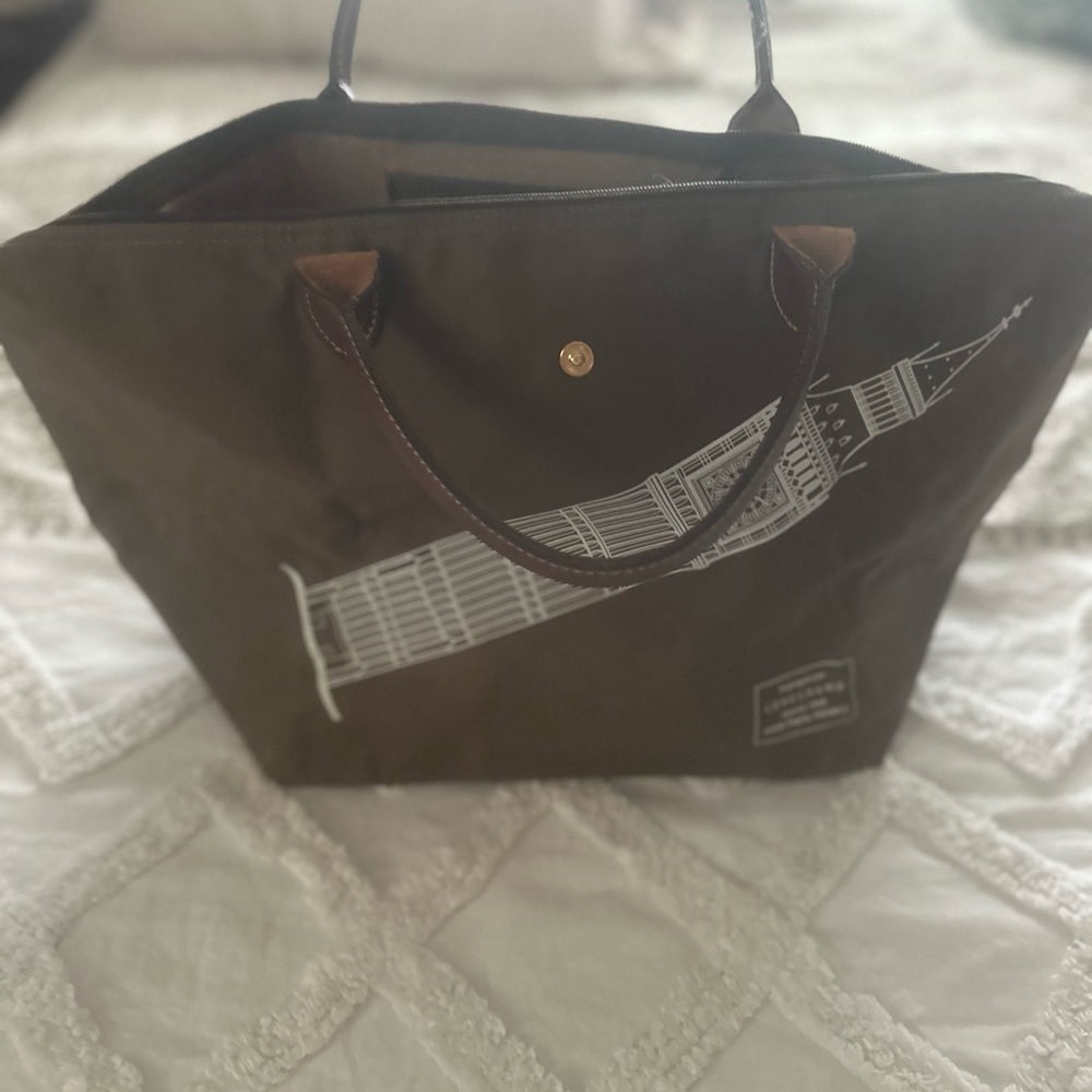 Longchamp Limited Edition LePliage Big Ben Tote in Army Green.